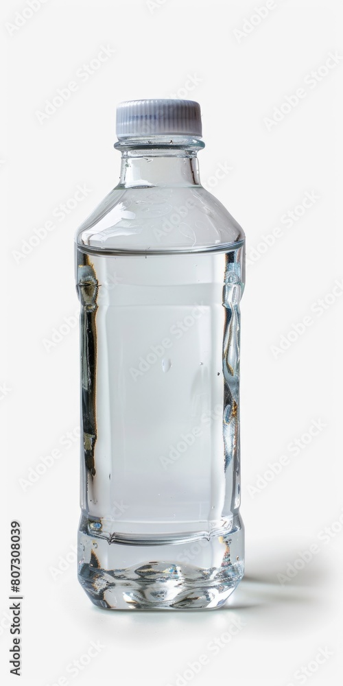 Isopropyl Alcohol Antiseptic for First Aid, Plastic Bottle Isolated on White Background Isopropyl Alcohol Antiseptic for First Aid, Plastic Bottle Isolated on White Background