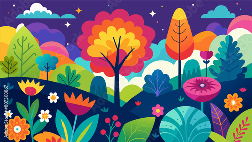 The vibrant colors of the flowers and trees serve as a reminder to slow down and appreciate the beauty of the present moment..