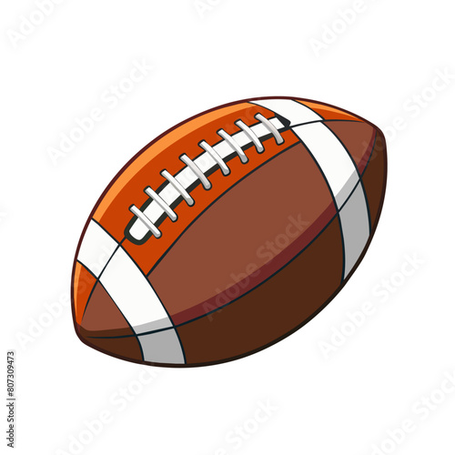 rugby ball art drawn on white background