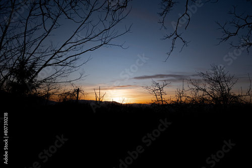 Sunset in Mugello country in january
