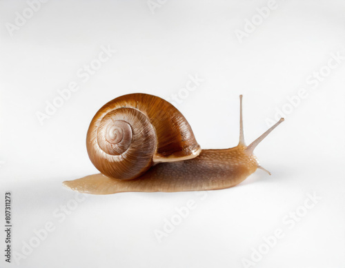 snail isolated on light background
