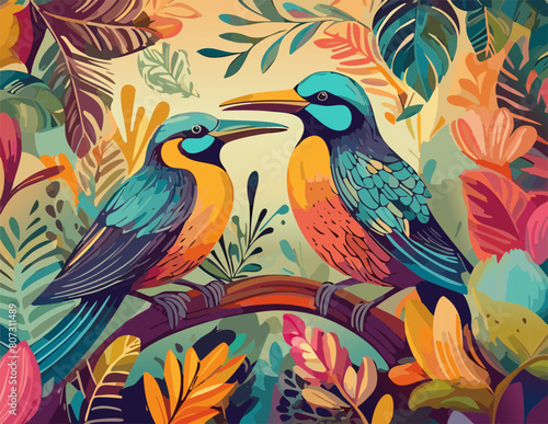 background pattern with birds