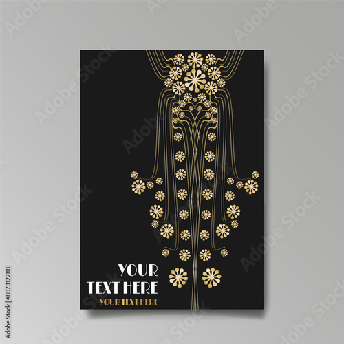 Romantic floral motive, elegant geometric beautiful background