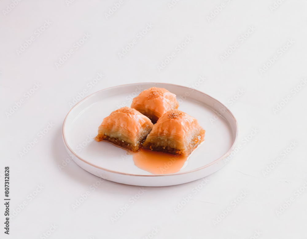Baklava on a plate Baklava on a plate