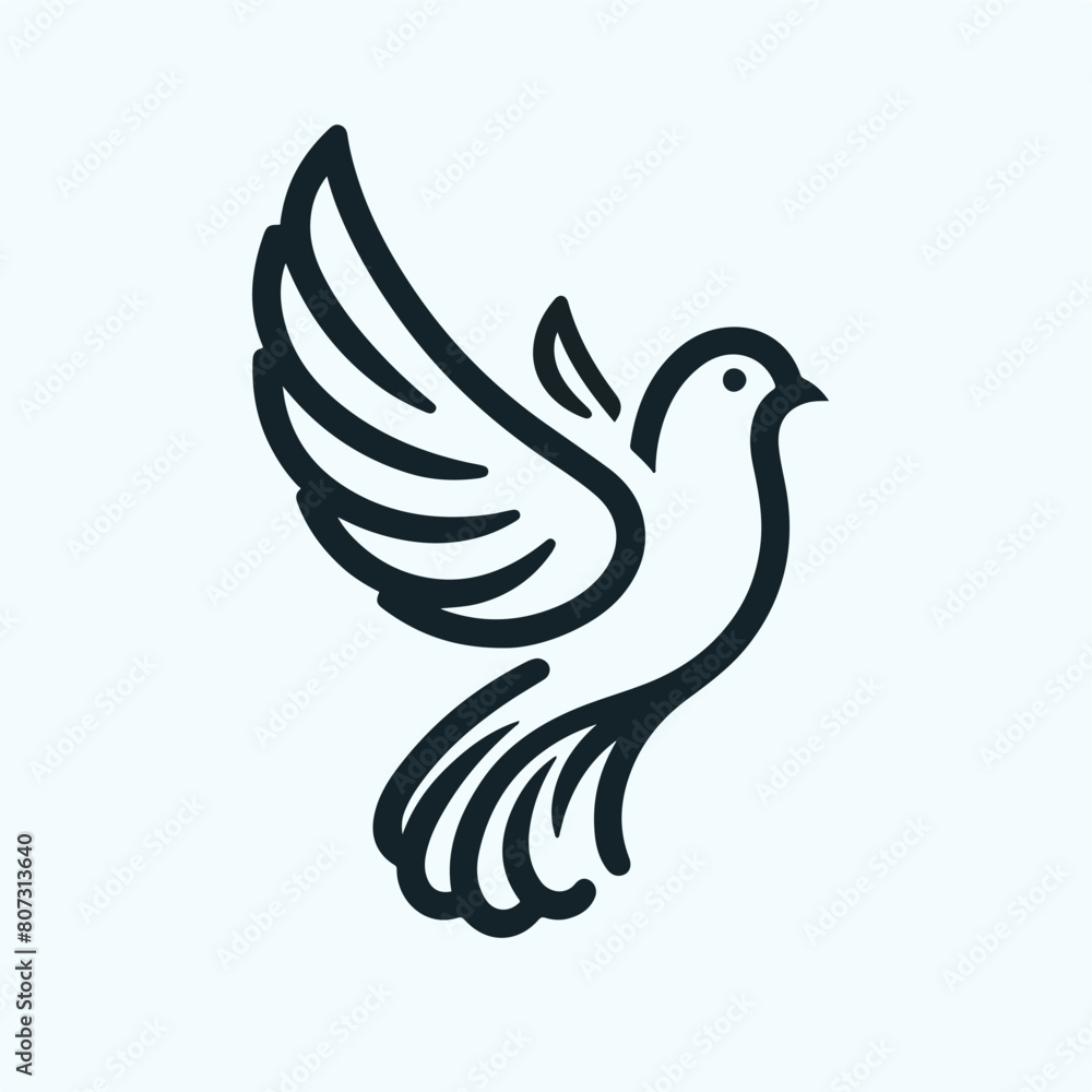 Creative abstract premium bird line icon logo design color editable vector illustration Creative abstract premium bird line icon logo design color editable vector illustration