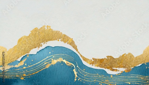 和紙と高級感のある波