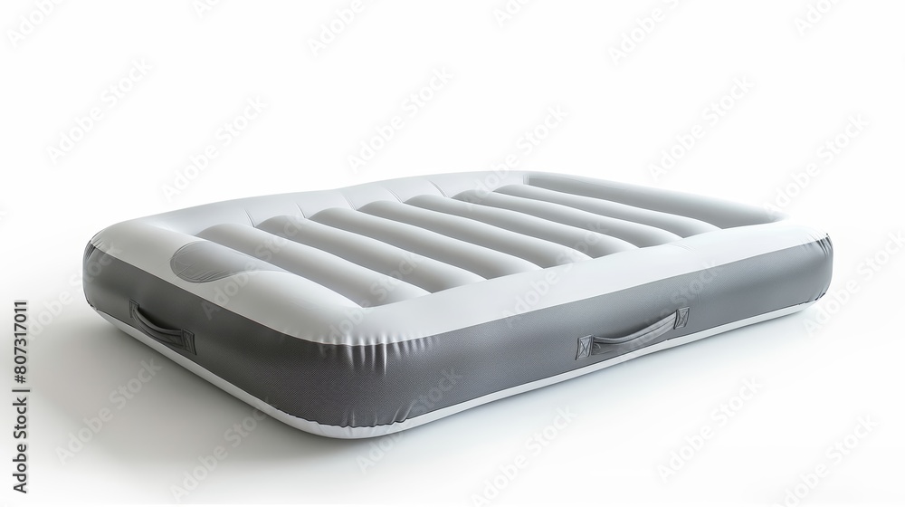 High-quality air bed isolated on a white background, showcasing its comfort as the best inflatable mattress for a great sleep High-quality air bed isolated on a white background, showcasing its comfort as the best inflatable mattress for a great sleep