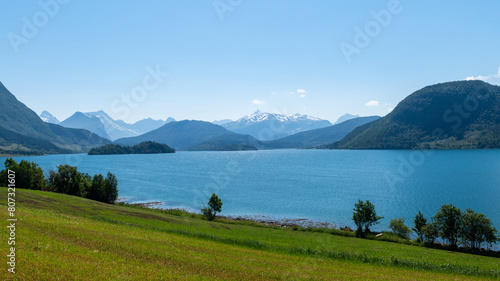 Warm summery along the fjord photo