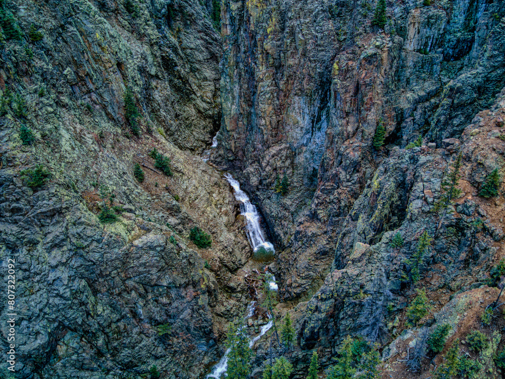 Majestic Waterfall in Canyon in Eureka, Colorado