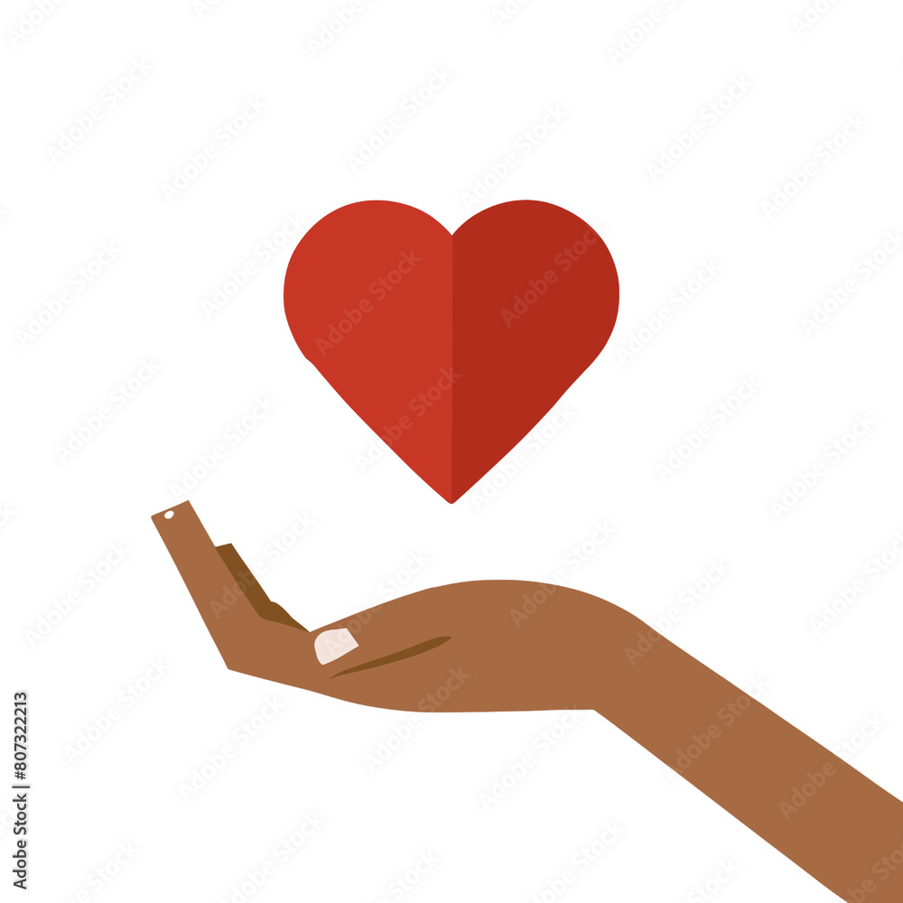 Hand holding heart Hand holding heart