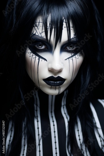 dark gothic makeup portrait