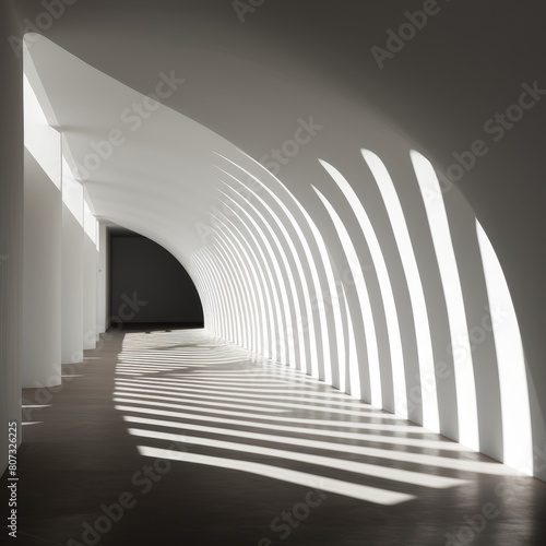 Architectural abstract with dramatic lighting and shadows