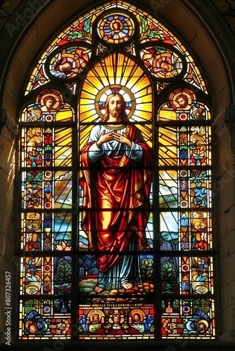 Stained Glass Window in a Church