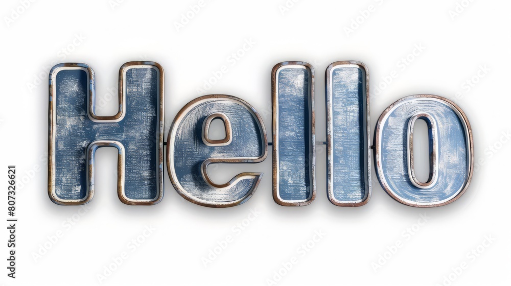 The word Hello created in Art Deco Typography. The word Hello created in Art Deco Typography.