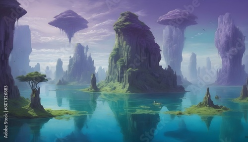 A surreal dreamscape with floating islands and sur upscaled 18