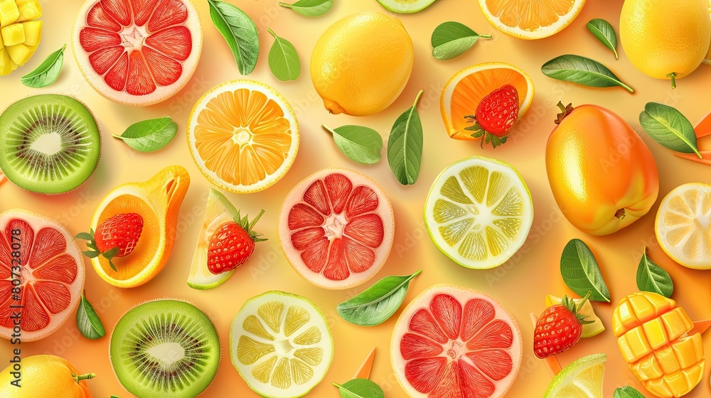 background from fruits top view background from fruits top view