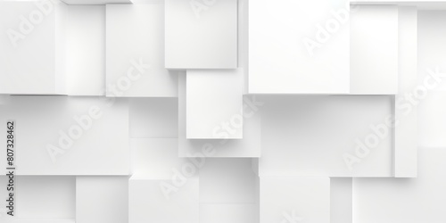 White minimalistic geometric abstract background with seamless dynamic square suit for corporate, business, wedding art display products blank copyspace 