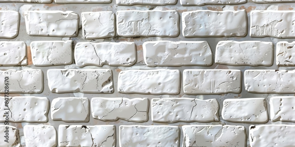 White brick wall texture background vector seamless pattern A wide ...