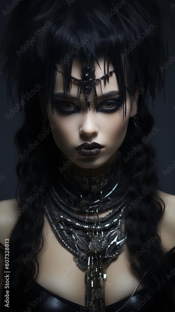 Fototapeta premium dark gothic fashion portrait