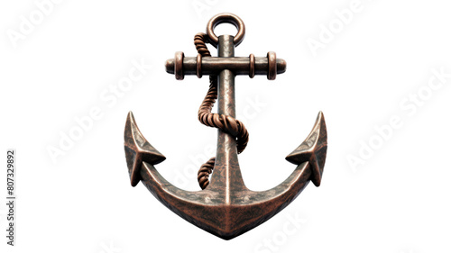 Anchor isolated on transparent png background. Generative ai