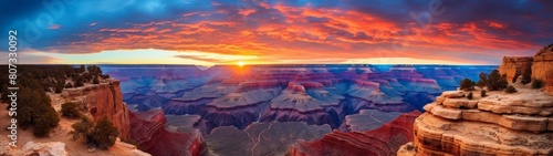 breathtaking sunset over the grand canyon