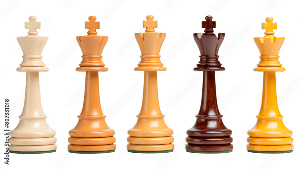 Chess Set isolated on transparent png background. Generative ai