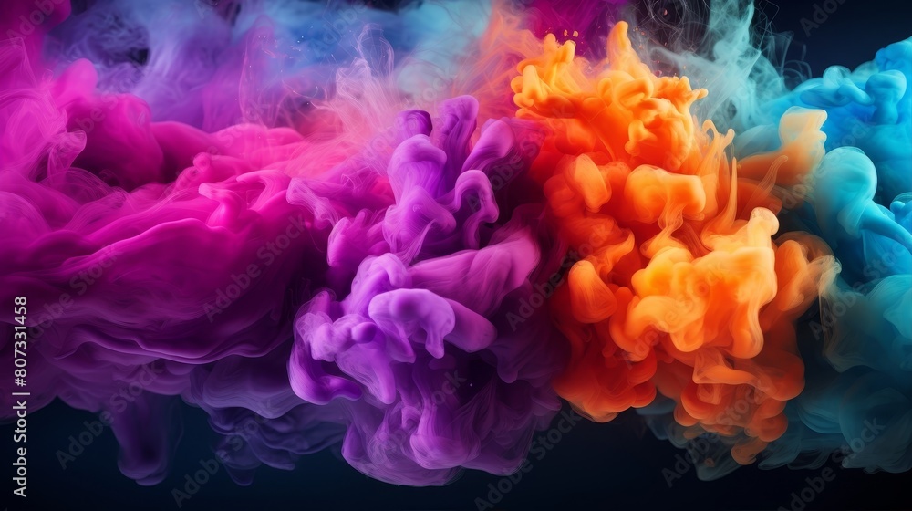Obraz premium Colorful smoke explosion