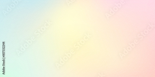 Soft pastel colors gradient. Horizontal blue yellow pink color mixing background. Summer spring abstract background. Grain texture