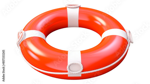 Lifebuoy isolated on transparent png background. Generative ai