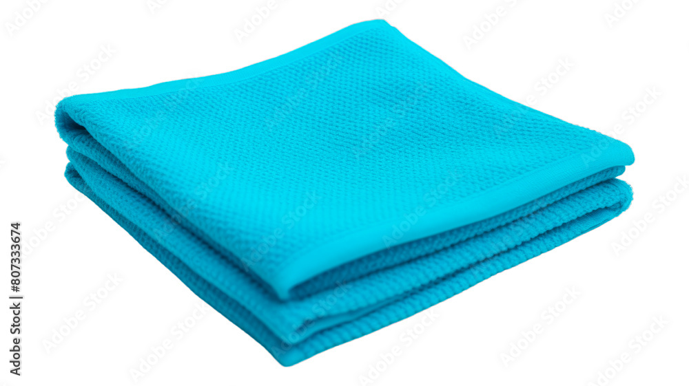Microfiber Cleaning Cloth isolated on transparent png background. Generative ai