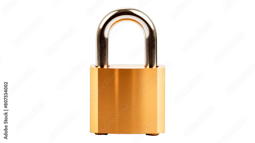 Padlock isolated on transparent png background. Generative ai Padlock isolated on transparent png background. Generative ai