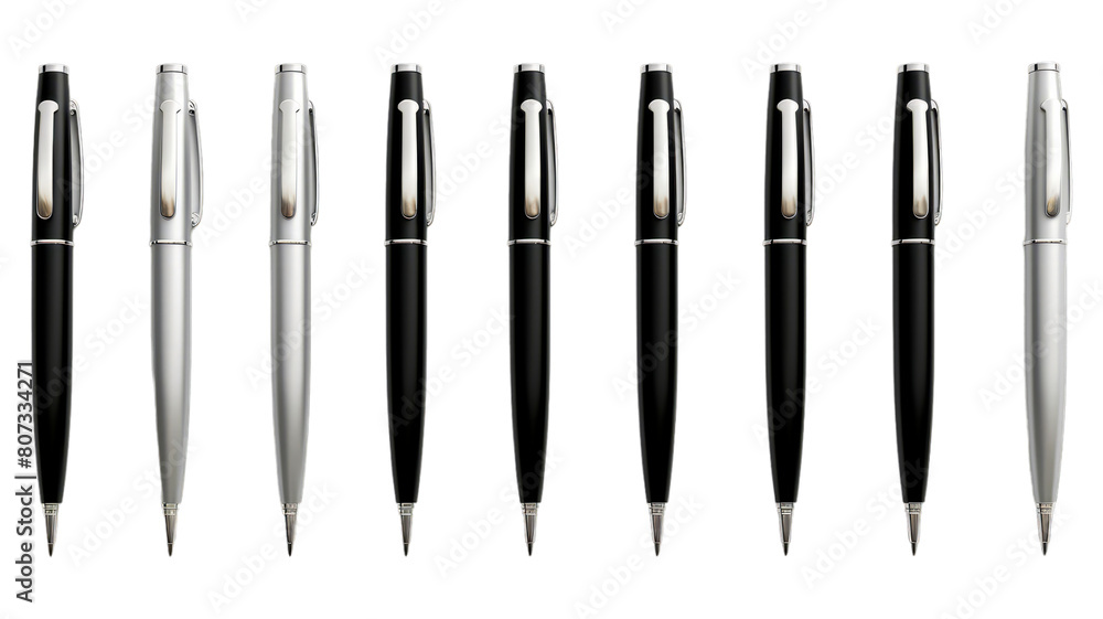 Pens isolated on transparent png background. Generative ai Pens isolated on transparent png background. Generative ai