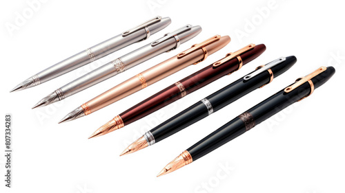 Pens isolated on transparent png background. Generative ai