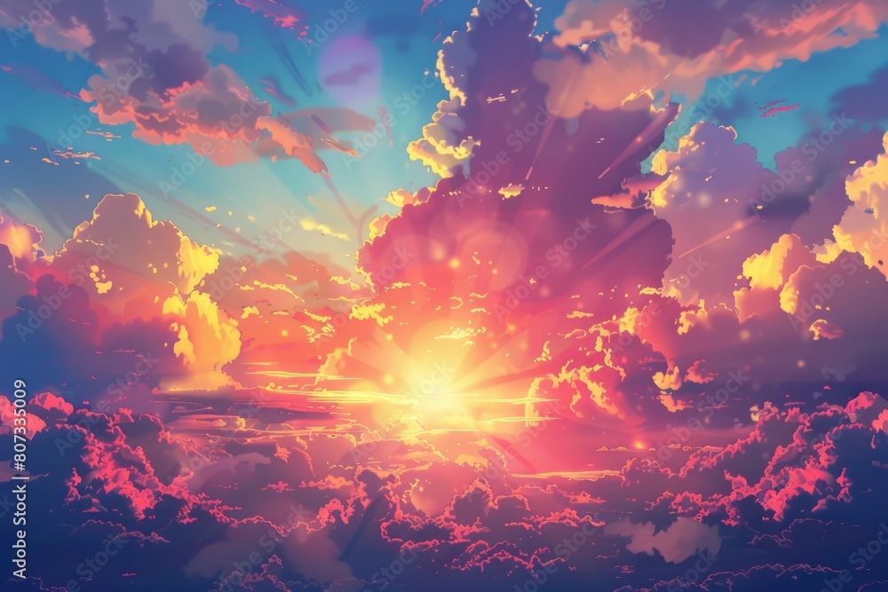 Sun shining brightly through the clouds, suitable for various projects Sun shining brightly through the clouds, suitable for various projects