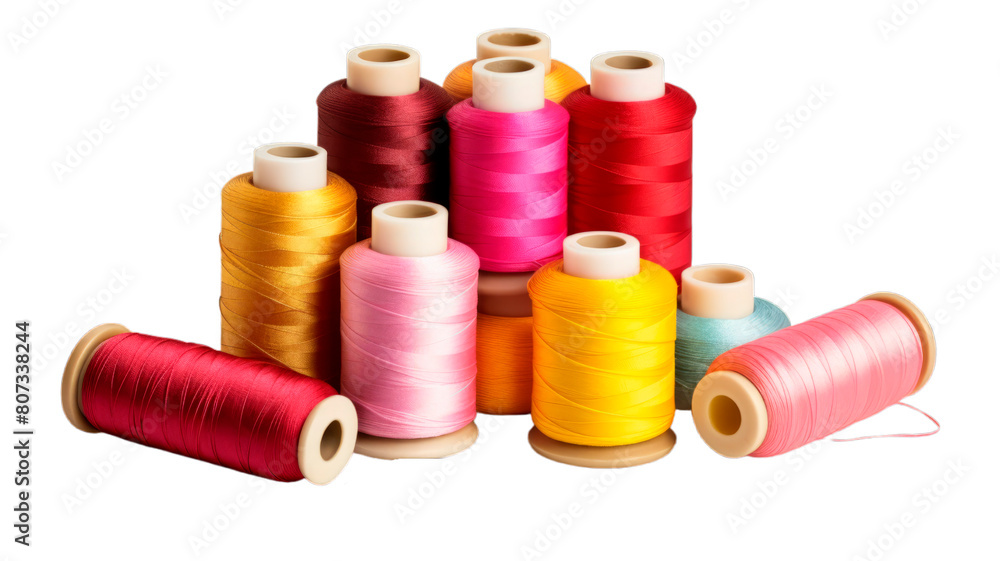 Sewing Kit isolated on transparent png background. Generative ai Sewing Kit isolated on transparent png background. Generative ai