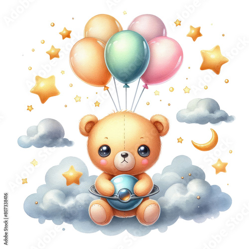 Cute Teddy Bear Sublimation Clipart
