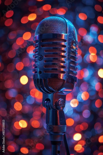 Close Up of Microphone on Table