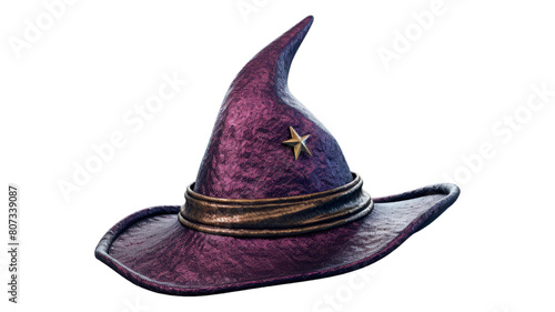 Wizard Hat isolated on transparent png background. Generative ai