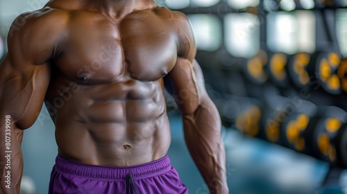Muscular Man Posing Shirtless for a Picture