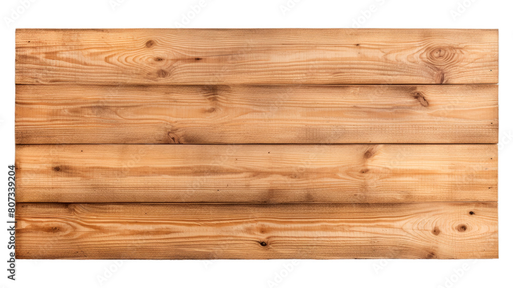 Wood Plank isolated on transparent png background. Generative ai