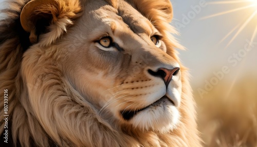Leo illustrate a majestic lion basking in the war upscaled 3
