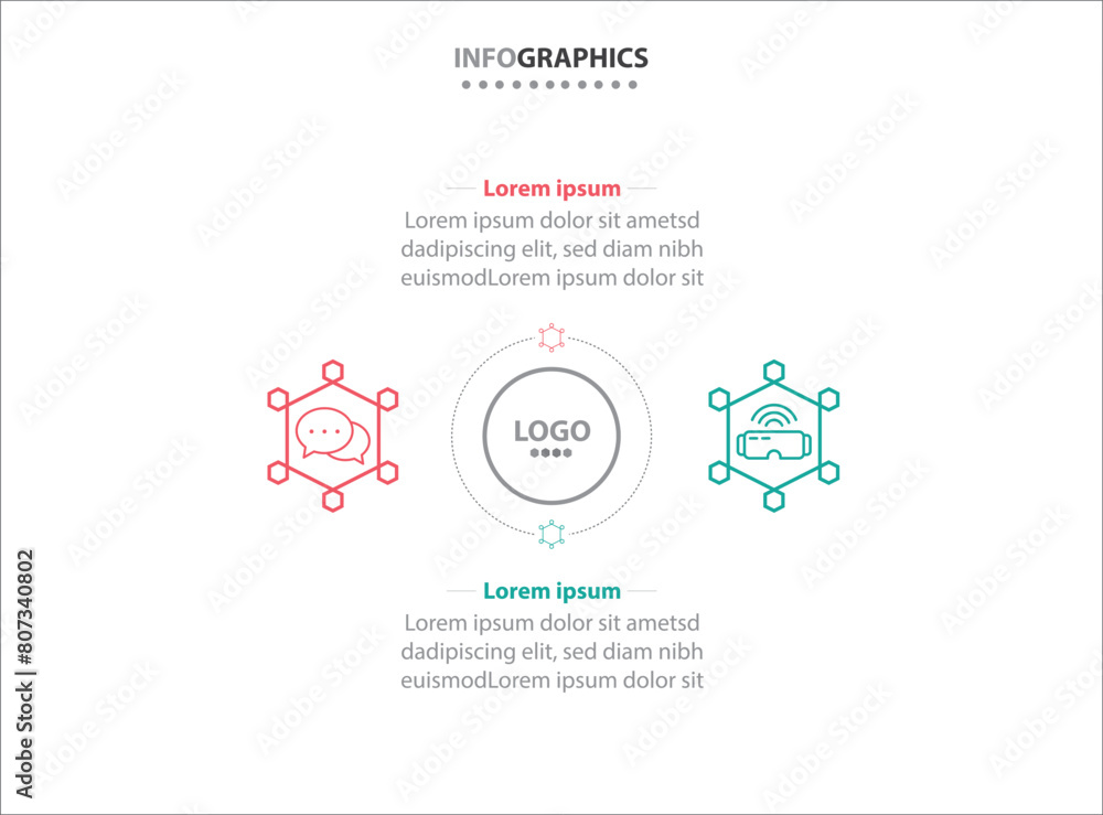 Two infographics element. Vector illustration. Vector business template for presentation. Timeline with 2 option. Vector Infographic label design template with icons and 2 options or steps. Two infographics element. Vector illustration. Vector business template for presentation. Timeline with 2 option. Vector Infographic label design template with icons and 2 options or steps.