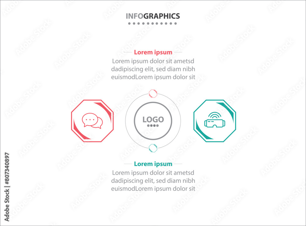 Two infographics element. Vector illustration. Vector business template for presentation. Timeline with 2 option. Vector Infographic label design template with icons and 2 options or steps. Two infographics element. Vector illustration. Vector business template for presentation. Timeline with 2 option. Vector Infographic label design template with icons and 2 options or steps.
