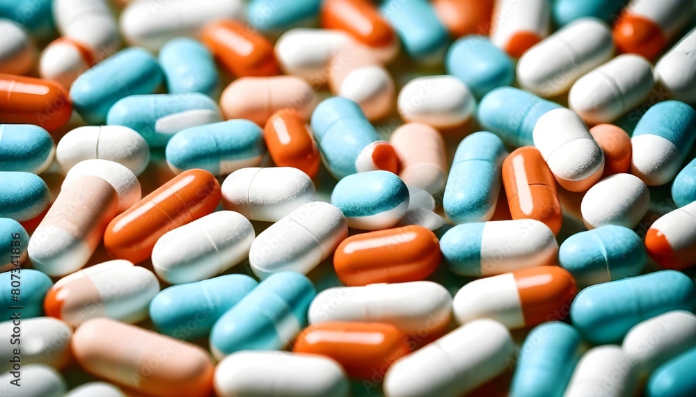 colorful pill medication background create with ai colorful pill medication background create with ai