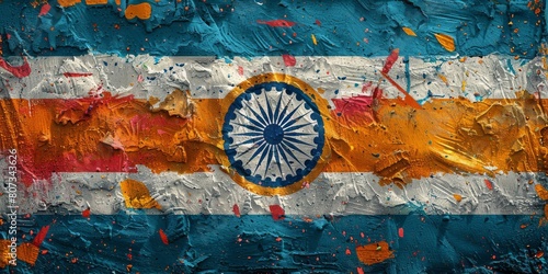 Painting of the Flag of India