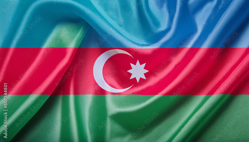 Realistic Artistic Representation of the Azerbaijan waving flag Realistic Artistic Representation of the Azerbaijan waving flag