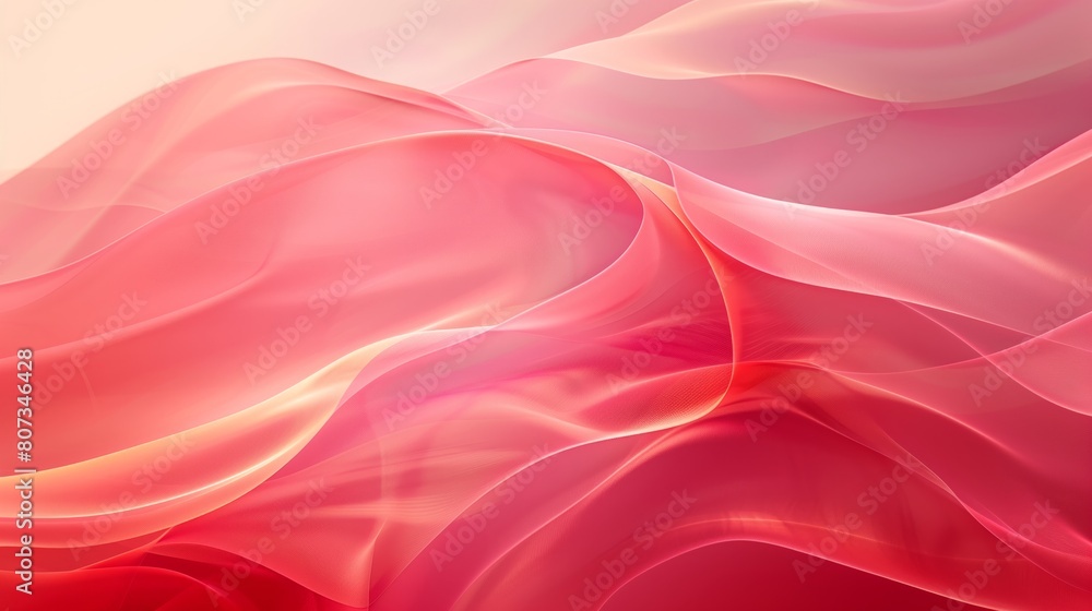 Red and pink background with three-dimensional smooth red waves. Red and pink background with three-dimensional smooth red waves.