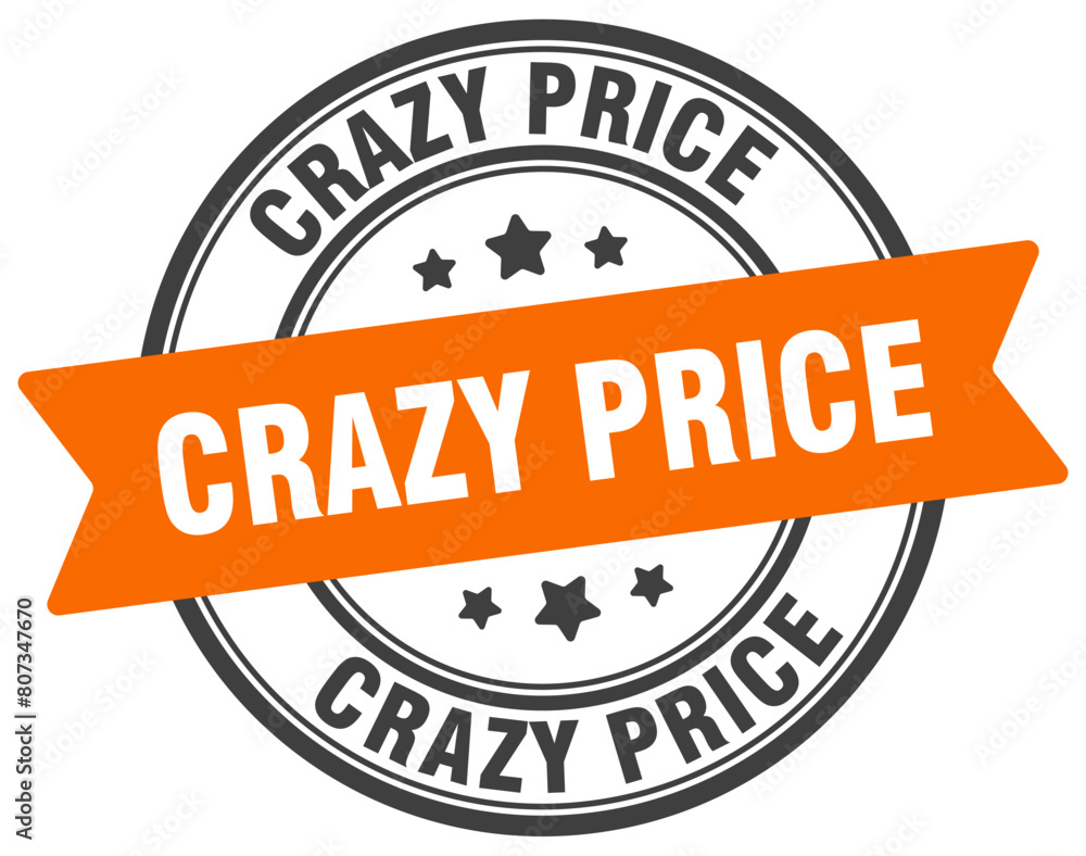 crazy price stamp. crazy price label on transparent background. round sign crazy price stamp. crazy price label on transparent background. round sign