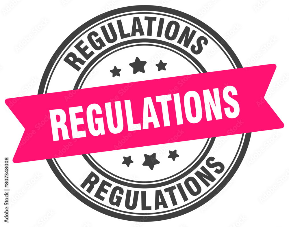 regulations stamp. regulations label on transparent background. round sign regulations stamp. regulations label on transparent background. round sign