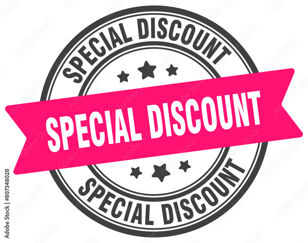 Obraz premium special discount stamp. special discount label on transparent background. round sign